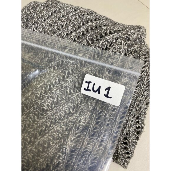 Eileen Fisher Open Knit Cardigan Sweater Size Large Gray Cotton Lightweight - Picture 9 of 16